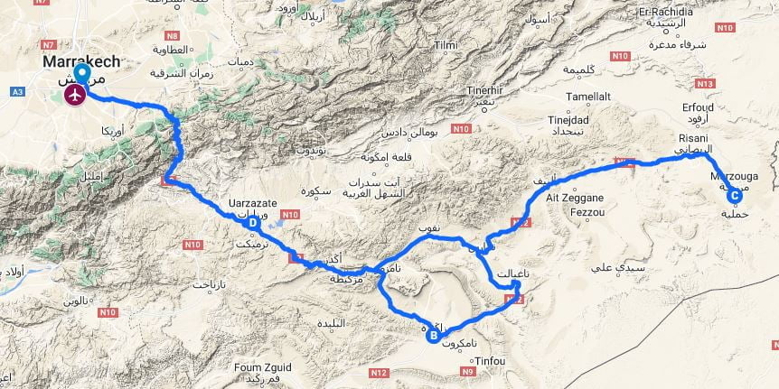 La Ruta Tuareg_Mapa