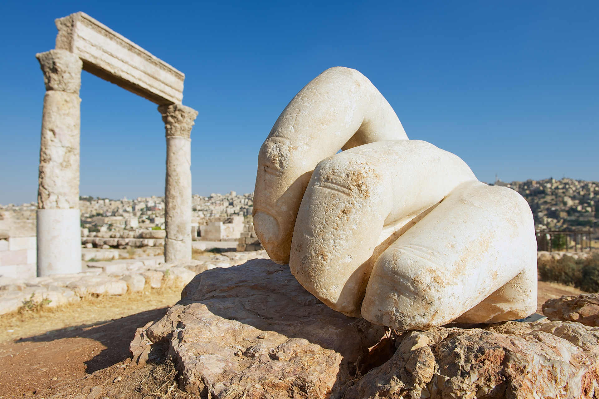 Jordania, Hércules de Piedra en la antigua ciudadela de Ammán