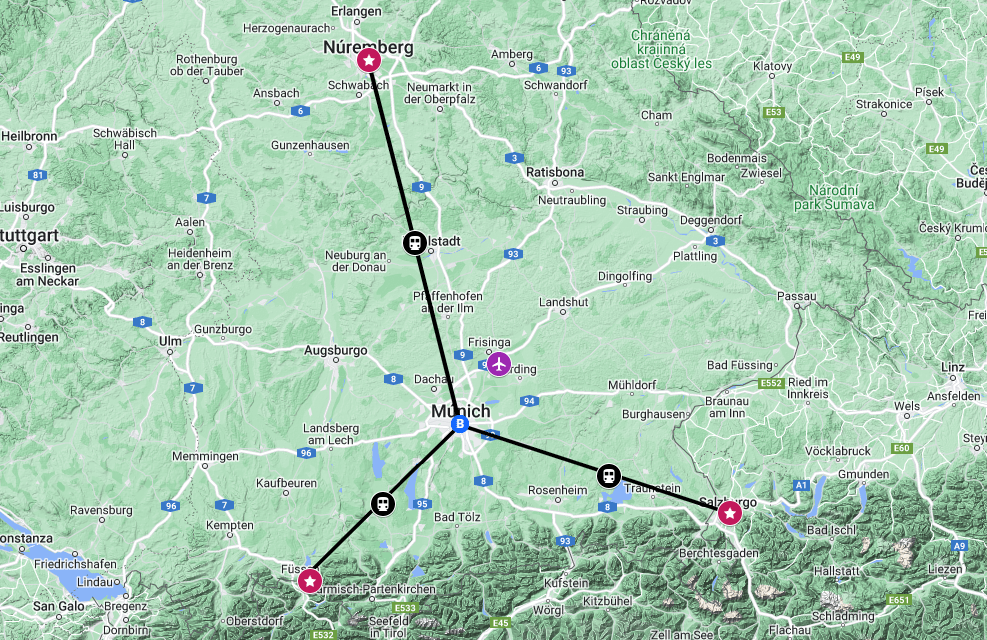 Mapa Fin de Año en Munich