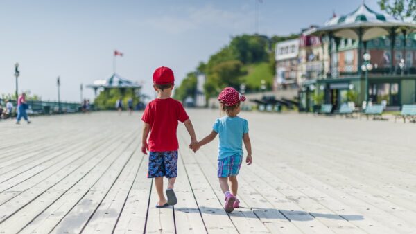 Terrasse Dufferin, Quebec amb nens